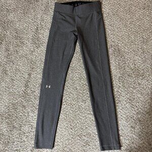 Under Armour Leggings Womens Small Gray HeatGear Compression High Waist Running